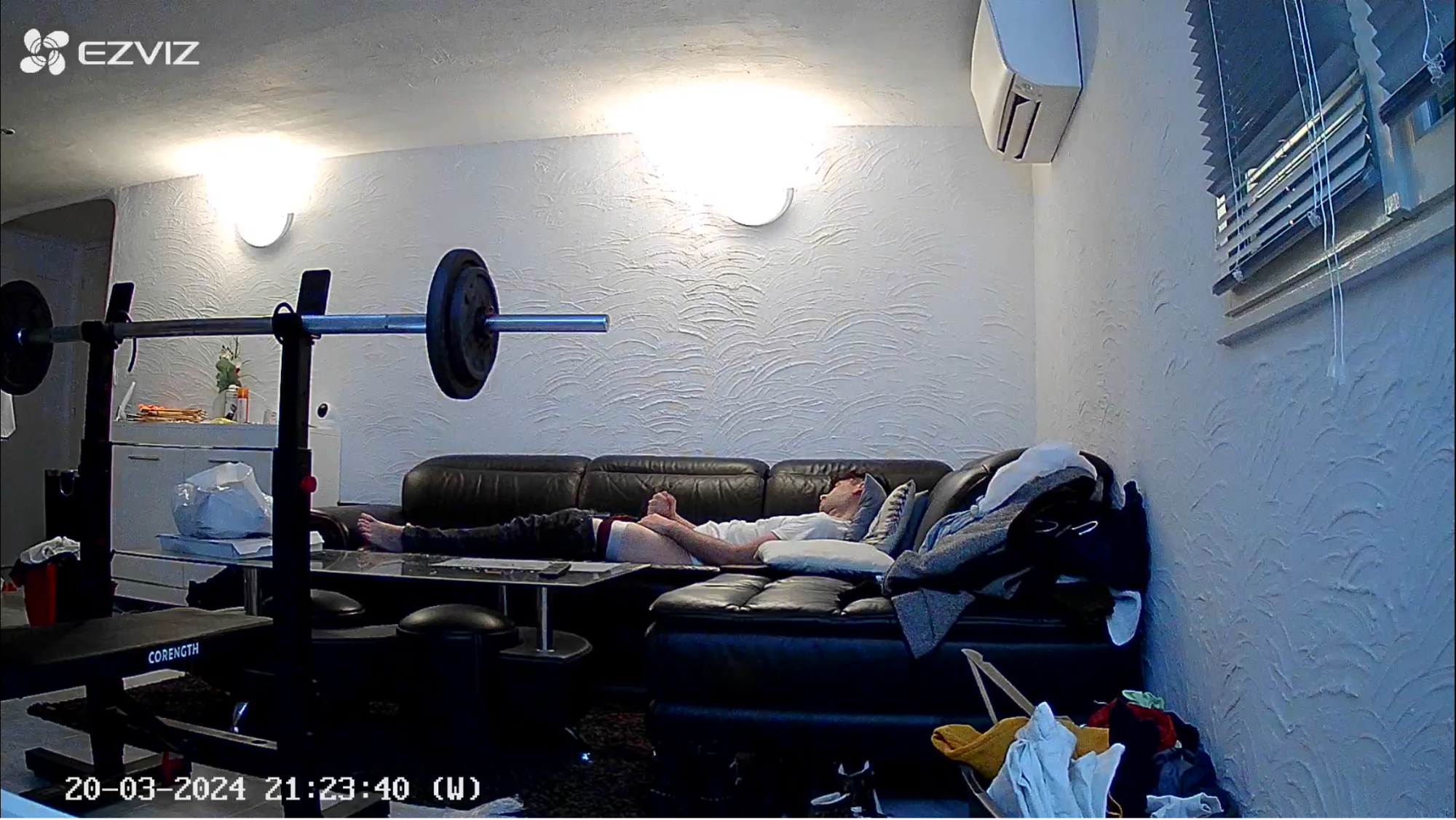 Ip-cam boy jerking off in the living room