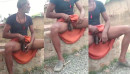 Indian daddy in lungi flashing nice uncut dick! ?