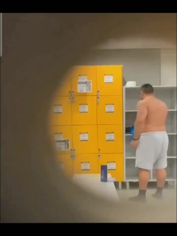 Spy guys naked on locker romm and shower.