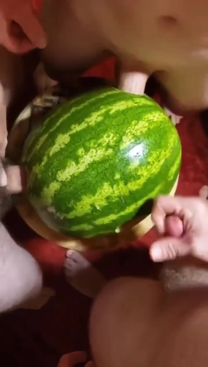 When straight guys meet up to get hard and stick their dicks in a watermelon its a normal day