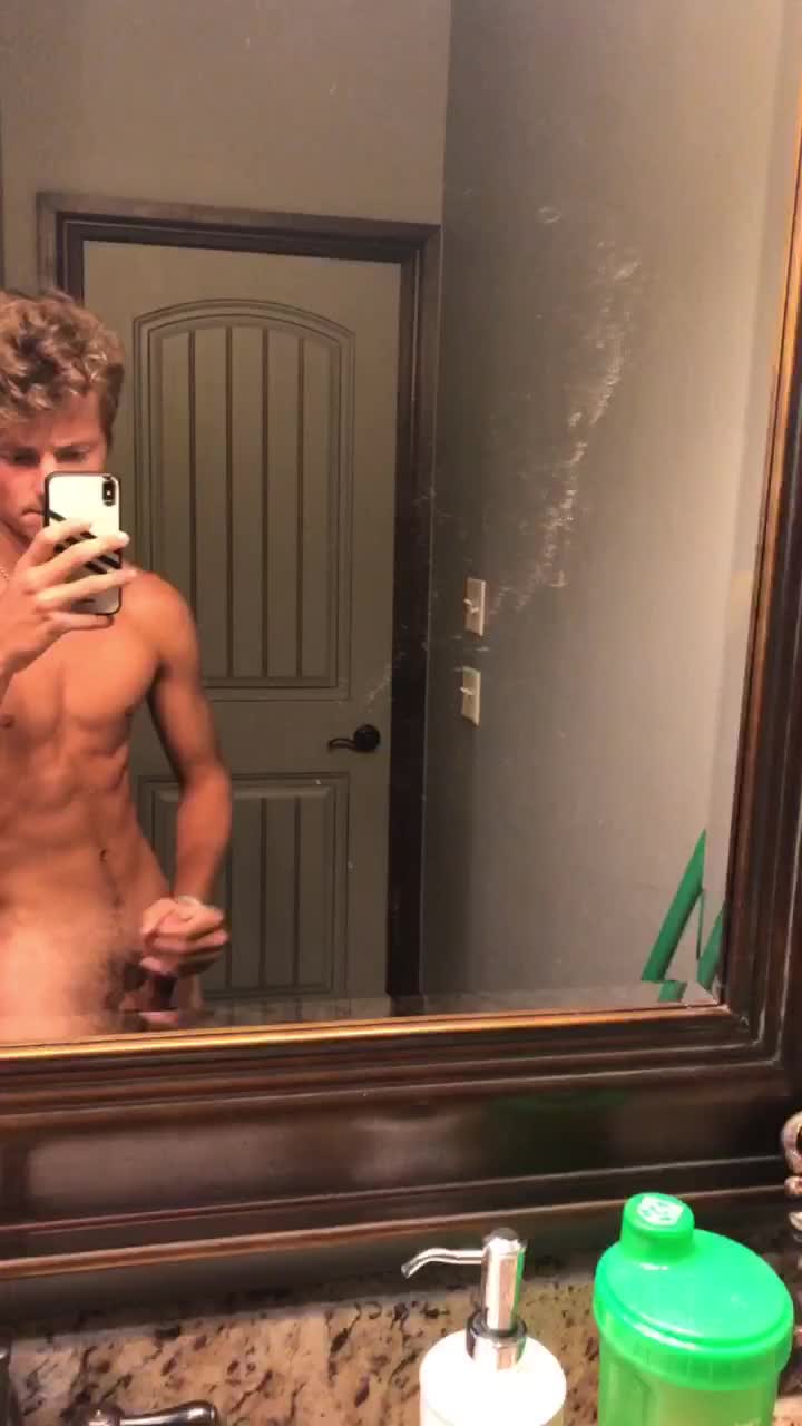 Handsome guy doesn"t know his masturbation video will go viral