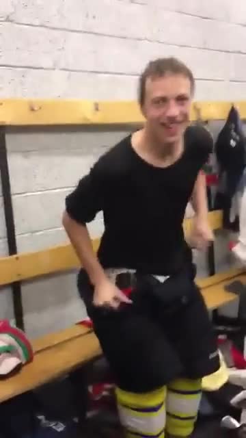 Sexy Hockey Players horsing around naked in the Locker Loom