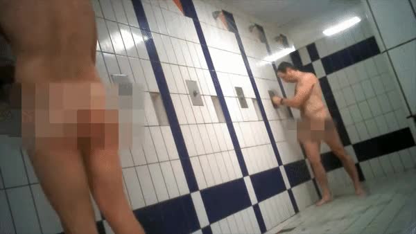 Swimmers in a crowded shower! Part III
5 min of naked males going in and out of our private showers! 
Watch them soap up so close!! ???